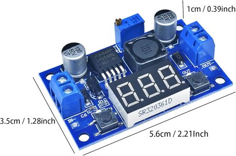 3 قطعة تيار مستمر إلى تيار مستمر LM2596 وحدة محول فرق الجهد تيار مستمر 4-40 فولت جهد الإدخال 1.25-37 فولت تيار مستمر جهد الإخراج قابل للتعديل مع شاشة LED in Kuwait