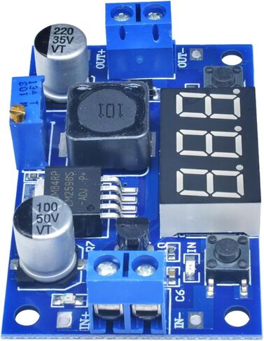 3 قطعة تيار مستمر إلى تيار مستمر LM2596 وحدة محول فرق الجهد تيار مستمر 4-40 فولت جهد الإدخال 1.25-37 فولت تيار مستمر جهد الإخراج قابل للتعديل مع شاشة LED in Kuwait