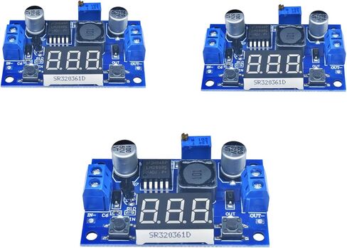 3 قطعة تيار مستمر إلى تيار مستمر LM2596 وحدة محول فرق الجهد تيار مستمر 4-40 فولت جهد الإدخال 1.25-37 فولت تيار مستمر جهد الإخراج قابل للتعديل مع شاشة LED in Kuwait