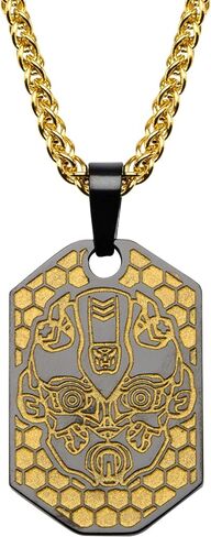 Officially Licensed Jewelry Unisex Adult Transformers Stainless Steel & Gold IP Bumblebee Pendant Necklace with Chain, One Size. (TFMBBEEPNK01) in Saudi Arabia