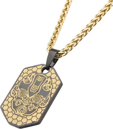 Officially Licensed Jewelry Unisex Adult Transformers Stainless Steel & Gold IP Bumblebee Pendant Necklace with Chain, One Size. (TFMBBEEPNK01) in Saudi Arabia