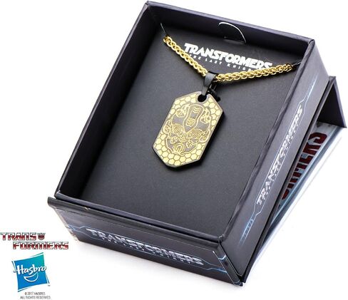 Officially Licensed Jewelry Unisex Adult Transformers Stainless Steel & Gold IP Bumblebee Pendant Necklace with Chain, One Size. (TFMBBEEPNK01) in Saudi Arabia