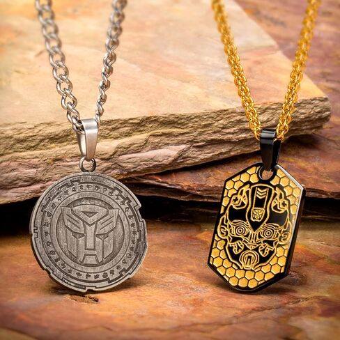 Officially Licensed Jewelry Unisex Adult Transformers Stainless Steel & Gold IP Bumblebee Pendant Necklace with Chain, One Size. (TFMBBEEPNK01) in Saudi Arabia