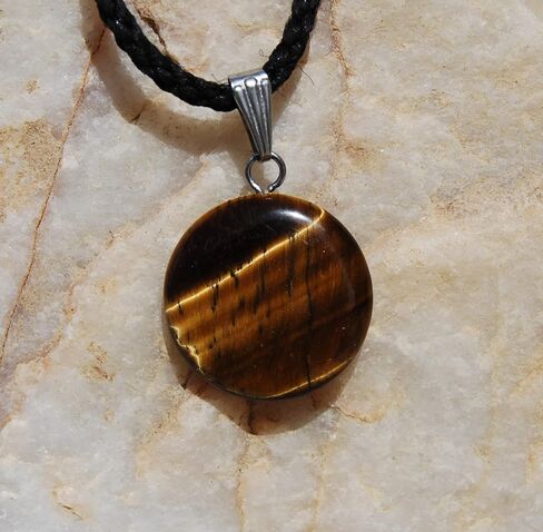 مجموعة سيليستيال - قرص دائري 20 ملم على شكل قمر كامل - عين النمر، بني ذهبي - سلك قابل للتعديل - اسود، ستانلس ستيل، كوارتز دروزي in Kuwait