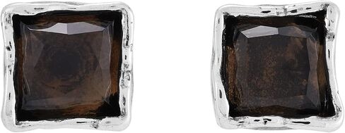 Silpada 'Dusk ‘Til Dawn' Sterling Silver Smokey Quartz Stud Earrings in Saudi Arabia