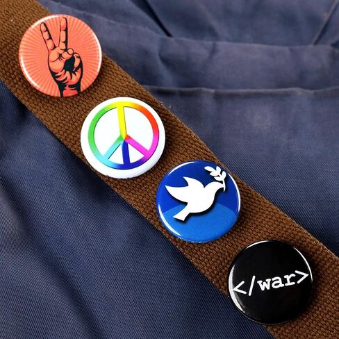 مجموعة أزرار السلام Henry The Buttonsmith، متعددة الألوان، مقاس واحد in Kuwait