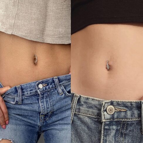 thunaraz 14g هوب البطن زر خواتم الجراحية الصلب البطن الدائري للنساء واضح تشيكوسلوفاكيا أوبال حلقات السرة الحد الأدنى هوب الفرس الجزء البطن زر ثقب 8mm 10mm 12mm in Kuwait