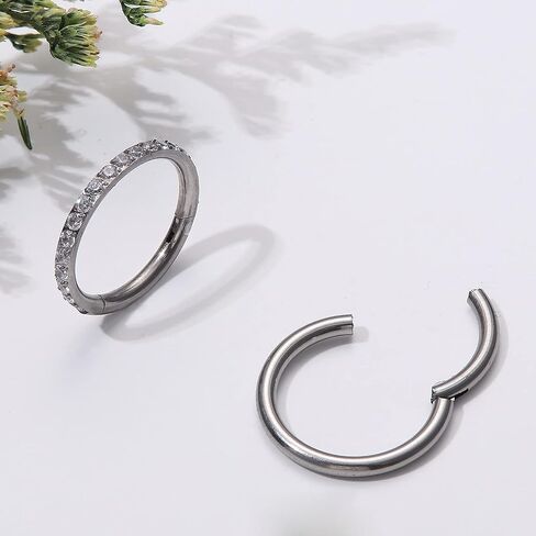 thunaraz 14g هوب البطن زر خواتم الجراحية الصلب البطن الدائري للنساء واضح تشيكوسلوفاكيا أوبال حلقات السرة الحد الأدنى هوب الفرس الجزء البطن زر ثقب 8mm 10mm 12mm in Kuwait