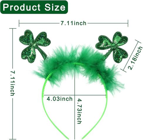 Kistreao St. Patrick's Headband Shamrock Hair Band Sparkle Clover Hair Accessories for Girls Women St. Patrick's Day Party Gift in Kuwait