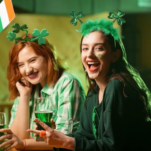 Kistreao St. Patrick's Headband Shamrock Hair Band Sparkle Clover Hair Accessories for Girls Women St. Patrick's Day Party Gift in Kuwait