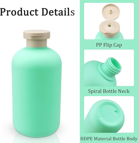 زجاجات ضغط للسائل، 6.7 أونصة/200 مل، زجاجات شامبو وبلسم للسفر لمستلزمات التجميل، زجاجات بلاستيكية مع غطاء قلاب، حاوية لوشن قابلة لإعادة الملء، قطعتين in Kuwait