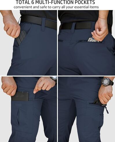 MANSDOUR Men's Lightweight Hiking Pants Quick Dry Water Resistant Tactical Work Outdoor Fishing Cargo Trousers in Saudi Arabia