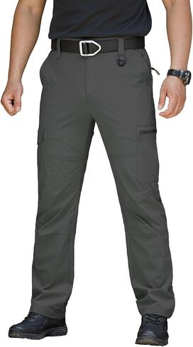 MANSDOUR Men's Lightweight Hiking Pants Quick Dry Water Resistant Tactical Work Outdoor Fishing Cargo Trousers in Saudi Arabia