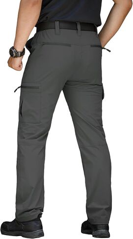MANSDOUR Men's Lightweight Hiking Pants Quick Dry Water Resistant Tactical Work Outdoor Fishing Cargo Trousers in Saudi Arabia
