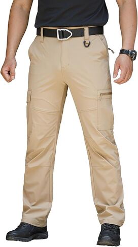 MANSDOUR Men's Lightweight Hiking Pants Quick Dry Water Resistant Tactical Work Outdoor Fishing Cargo Trousers in Saudi Arabia