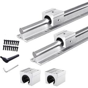 2PCS Linear Motion Rod Shaft Guide 20mm x 1000mm Linear Bearing Slide Set with 4PCS Block Bearings SCS20UU + 4PCS Aluminum Rail Support SK20 Linear Motion Set CNC Parts Kits for 3D Printer, DIY, CNC in Kuwait