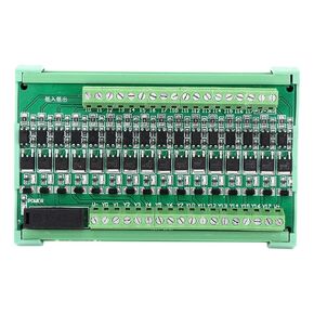 16 Channel PLC Isolation Board, PLC Amplifier Board 12-36V DC Amplifier Circuit Board Driver Module