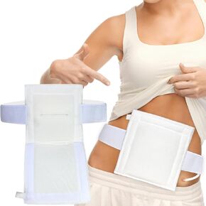 [2 Pack] Feeding Tube Belt, PEG Tube Holder G-Tube Protective Belt Breathable Black with Slit for G Tube J Tube PEG Tube Supplies, No More Taping The Tube