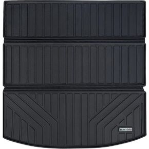 Floor Mats & Trunk Mat for 2023 2024 2025 Honda Pilot Sport/Touring/Elite/TrailSport/EX-L，1st&2nd&3nd Row and Cargo Liner Full Set，TPE All Weather Protection Car Floor Liners