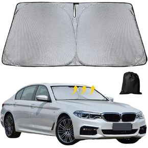 Compatible with Windshield Sunshade Reflective Sun Visor Folded Front Windshield Sunshade Ice Crystal Cover for BMW X3 2018 2019 2020 2021 2022 2023