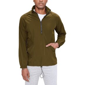 Mens Quarter Zip Lightweight Sweatshirts Mock Neck Stylish Outdoor Windbreaker Athletic Cycling Running Jackets with Pockets