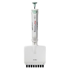 LTS Compatible Pipette, Diamond PosiStop, Fully Autoclavable, 8-Channel Pipettor, Adjustable Volume, 30-300ul, Yellow