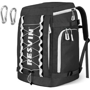 Ski Boot Bag, Large 55L Ski Boot Bag Backpack 1680D Nylon Waterproof Ski Bag for Helmet, Goggles, Gloves, Skis Snowboard & Accessories Travel