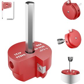 PVC Pipe Reamer, PVC Fitting Saver, PVC Reamer with 2 Inch Head Aluminum and 3/8 Inch Hex Shaft, PVC Socket Saver Plumbing Tool for PVC SCH 40 ABS CPVC Lines Fitting