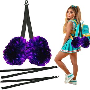 2 Pack Pom Pom Holder, Pom Pom Holder for Backpack Cheer, Cheer Leader Accessories, Custom Pom Holder for Teenage Girls' Sports (Pom Poms Not Included)