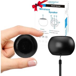 SEVENKA 2 Mini Speakers, 3W Portable Small Speaker with Strap, Water Resistant, Wireless Stereo Pairing, Rechargeable Metal Mini Bluetooth Speakers for Phone, Tablet, PC, Camping, Hiking-Red