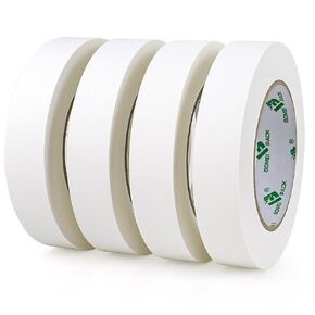BOMEI PACK White Gaffer Tape, Matte Non-Reflective, 4 Pack 1inch x 30yds No Residue Hand Tear Self-Adhesive Gaffer Tape for Labeling, Cable, Stage, Photo Studio, Painters and Duct Repair