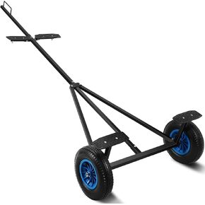 سعة تحميل القارب دوللي 420 رطل، محرك مقطورة من الفولاذ الكربوني مع ارتفاع وخطاف قابلين للتعديل 96 بوصة - 116 بوصة، إطارات هوائية 16 بوصة، عجلة عالمية، مقطورة دوللي قابلة للتعديل لتحريك قوارب الكاياك in Kuwait