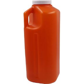24 Hour Urine Collector Specimen Container 3,000 Milliliter | Leak Proof Screw Cap Lid, No Odor, Graduated Measuring, Durable - Amber Color