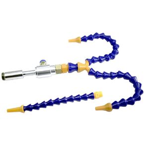 Professional Grade Eddy Current Dry Air Gun with Rapid Freezing Pneumatic Refrigeration Tube Eddy Current Air Gun with Single and Double Flexible Hoses (with Insulation Tube)