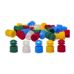 Globe Scientific 118127W Polyethylene Flange Plug Cap for Test Tubes, 12mm Size, White (Pack of 1000)