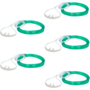 5pk 7Ft Adult Oxygen Nasal Cannula, Salter Style, Trumpet Connector