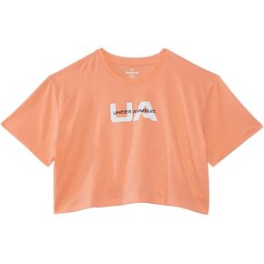 Under Armour Girls' Branded Boxy Short Sleeve Crop (Big Kid)
