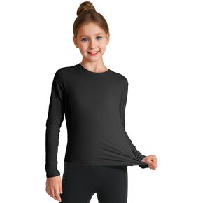HASMES Gilrs Long Sleeve Athletic Shirts Active Quick Dry Lightweight Clothes Kids Teens Sports Tees Yoga Basic Tops