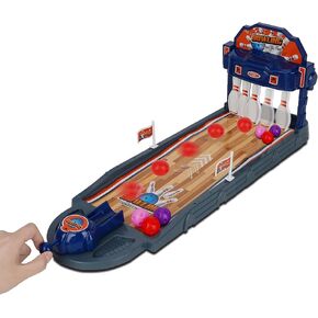 Bowling Lane Toy Game – Tabletop Mini Bowling Set -Includes Pins Balls - Indoor Outdoor Family Fun -Portable Shooting Alley - Ideal for Kids & Adults
