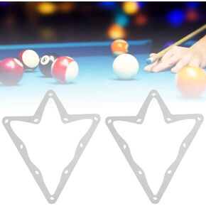 6Pcs Billiard Magical, Table Pool 10 Ball Paper Tip Magic Rack Rack Sheet 9 Ball Tool Accessory White