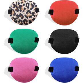 Eye Patch 6Pcs 3D Adjustable Eye Patches Medical Eye Patches for Right or Left Eyes Amblyopia Lazy Eye Patches Soft Reusable One Eye Cover Black Pirate Costume for Boys Girls Kids Cosplay