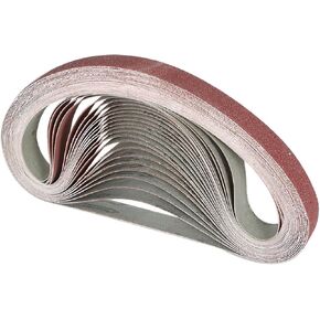 Kimllier 24 حزمة من أحزمة الصنفرة 1 بوصة × 30 بوصة ورق رمل من أكسيد الألومنيوم 60، 80، 120، 150، 240، 400 حبيبة in Kuwait