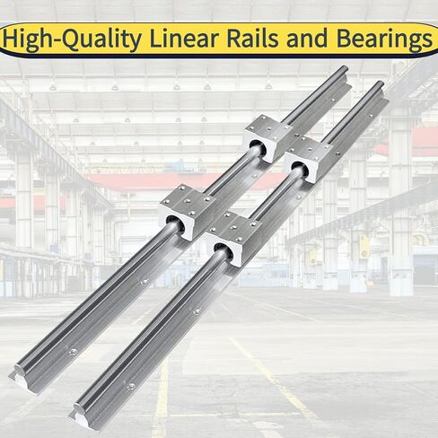 2 قطعة دليل عمود الحركة الخطية 20 مم × 1000 مم مجموعة شرائح تحمل خطية مع 4 قطع محامل كتلة SCS20UU + 4 قطع دعم السكك الحديدية الألومنيوم SK20 مجموعة الحركة الخطية مجموعات أجزاء CNC للطابعة ثلاثية الأبعاد، DIY، CNC in Kuwait