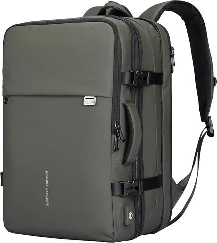 MARK RYDEN Travel Backpack for Men, 40L Airline Approved Carry on Backpack with USB Charging Port, 17.3 Inch Waterproof Business Laptop Backpack, Grey in Saudi Arabia