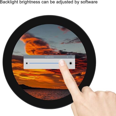 شاشة لمس دائرية، 4 بوصة بدقة 720 × 720 بكسل، تحكم باللمس سعوي 10 نقاط، شاشة LCD شفافة DSI مع تصفيح كامل لـ 4B 3B 3A CM3+ 4 in Saudi Arabia