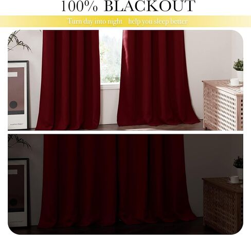 NICETOWN 100% Blackout Warm Curtain Panels for Winter, Thermal Insulated Lined Curtains for Nursery Room, Noise Reducing and Cold Blocking Drapes for Kis' Room Windows (Set of 2, Sea Teal, W42 x L63) in Saudi Arabia