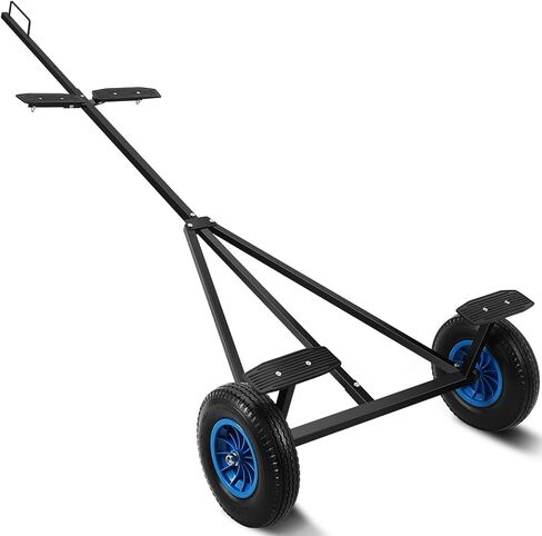 سعة تحميل القارب دوللي 420 رطل، محرك مقطورة من الفولاذ الكربوني مع ارتفاع وخطاف قابلين للتعديل 96 بوصة - 116 بوصة، إطارات هوائية 16 بوصة، عجلة عالمية، مقطورة دوللي قابلة للتعديل لتحريك قوارب الكاياك in Kuwait