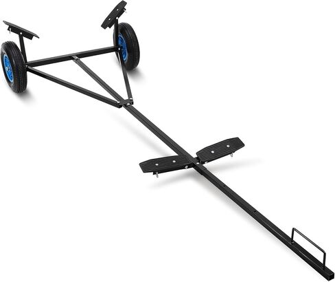 سعة تحميل القارب دوللي 420 رطل، محرك مقطورة من الفولاذ الكربوني مع ارتفاع وخطاف قابلين للتعديل 96 بوصة - 116 بوصة، إطارات هوائية 16 بوصة، عجلة عالمية، مقطورة دوللي قابلة للتعديل لتحريك قوارب الكاياك in Kuwait