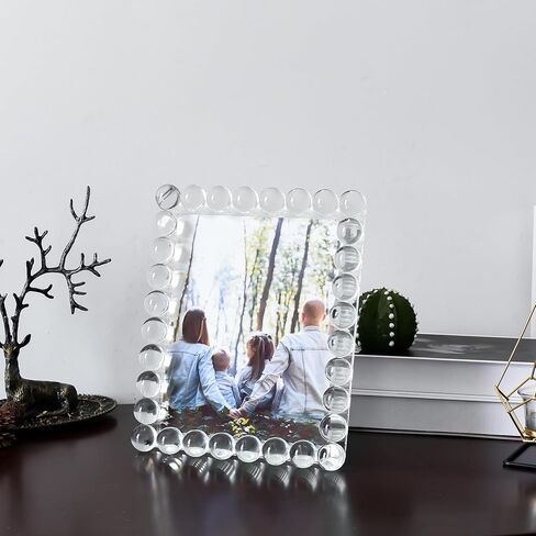 Crystal 5x7Inch Picture Frame Decor, Wedding Frame Tabletop Display, Display Pictures 5''x 7'', Comes with Gift Box in Saudi Arabia