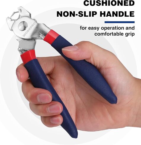 WORKPRO Bent Hog Ring Pliers with 500 Pcs 3/4" Hog Rings, Galvanized Steel Hog Rings Perfect for Furniture Upholstery, Auto Upholstery, Meat & Sausage Casings in Saudi Arabia